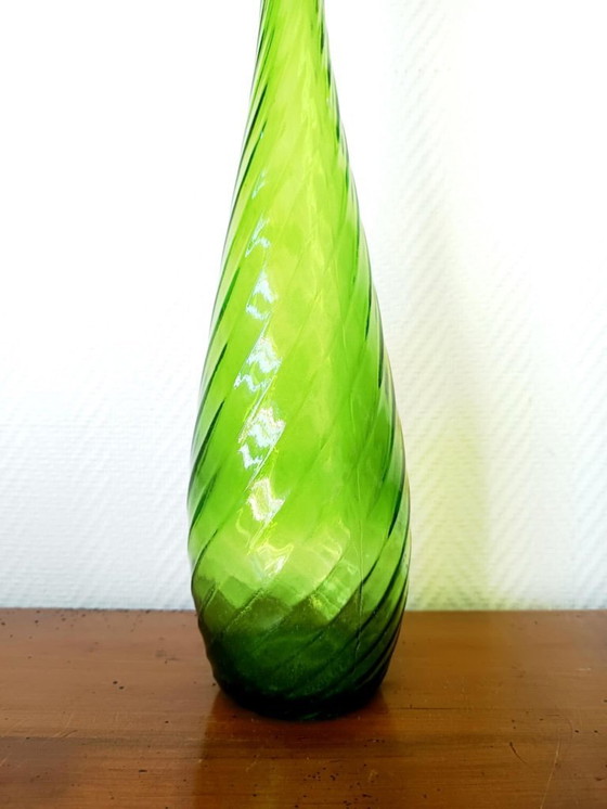 Image 1 of Large vintage Empoli glass decanter