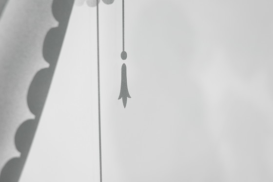 Image 1 of Large Vintage Mirror with Silkscreen, 1950s