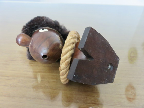 Image 1 of 2 Scandinavian figures, in teak, optimist and pessimist, Hans Bolling style