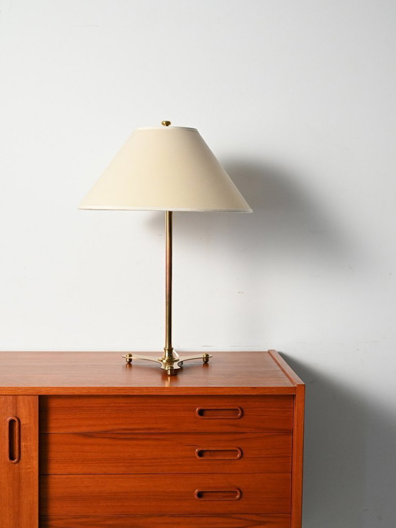 Image 1 of Brass table lamp by Josef Frank, original shade