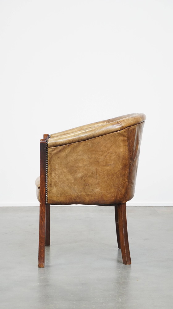 Image 1 of Beef Leather Tubchair