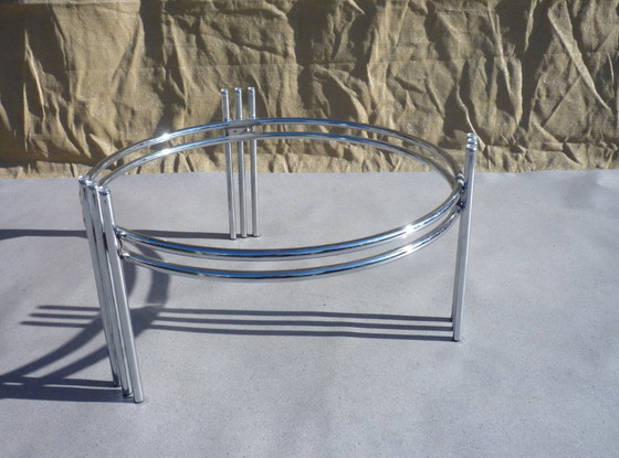 Glass and Chrome Coffee Table (photo 7 of 7)
