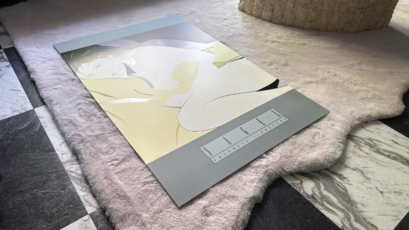 Patrick Nagel 80s poster art print lithograph Yellow Blanket