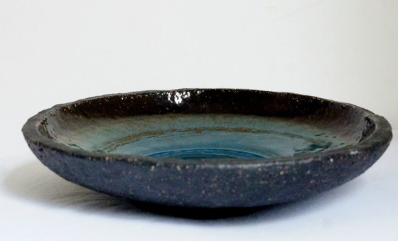 Image 1 of Large Wabi-Sabi Studio Ceramic Bowl – Handcrafted Textured Stoneware (30cm)Wabi-Sabi, Brutalist