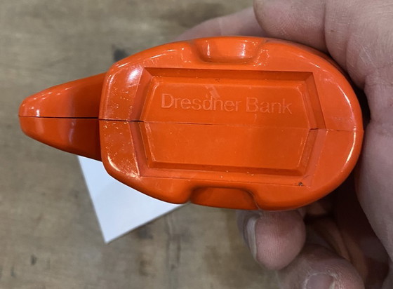 Image 1 of Sparschwein mit orangefarbenem Elefantenmotiv CA6 Luigi Colani Dresdner Bank 1970