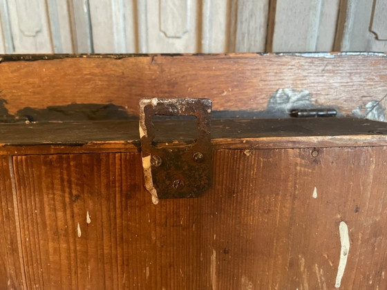 Image 1 of Fabriekesklok Klok Wandklok Vintage Frans jaren 40