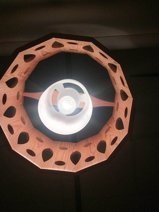 Image 1 of 1 x Swedish pine pendant lamp AB Nordisk Ostersund 1960s