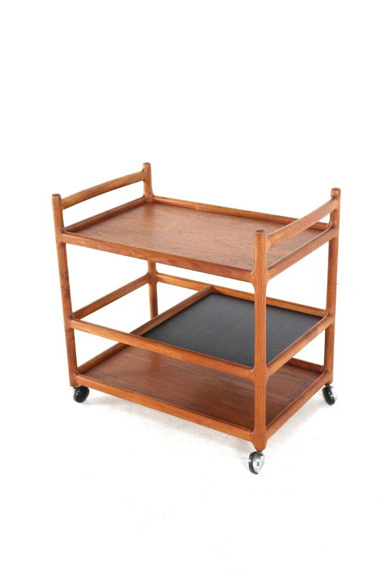 Henning Korch per CFC Silkeborg modello 308 Carrello bar teak vintage – Carrelli bar, Legno (photo 5 of 15)