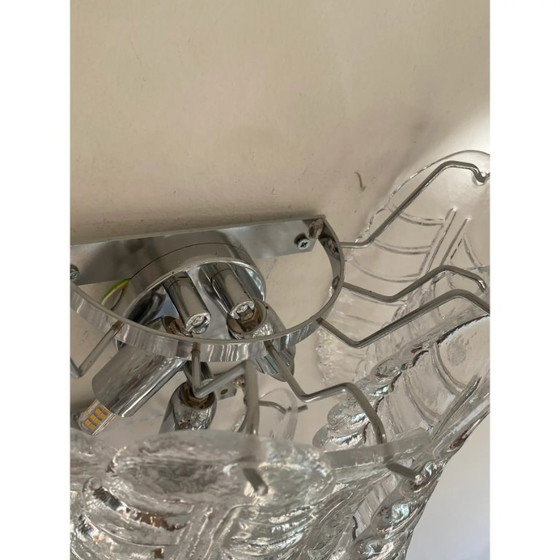 Image 1 of Transparante "Felci" Murano glazen wandlampen – een paar