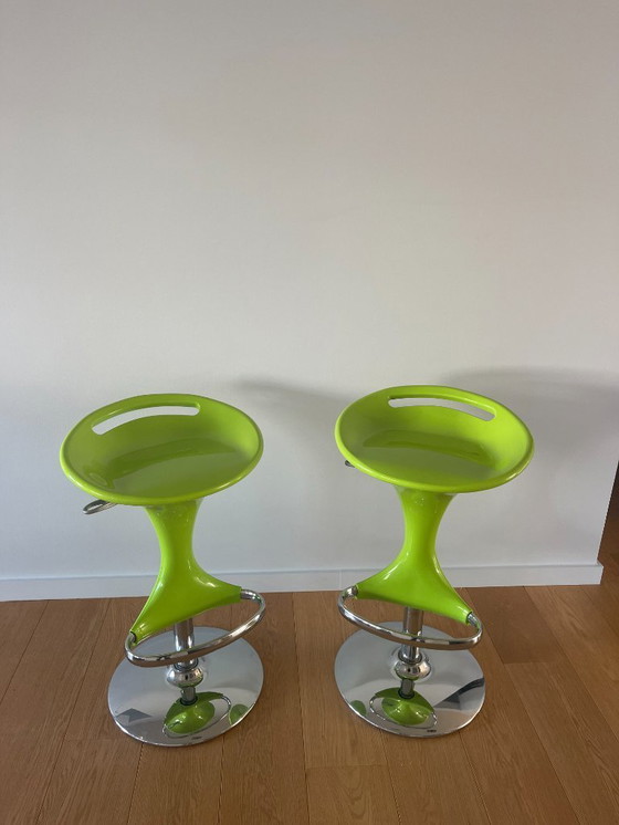 Image 1 of Taburetes de bar Bontempi Casa Discovery – juego de 2 – verde – diseño italiano