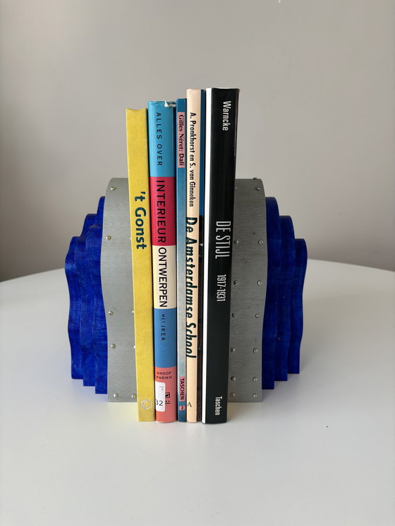 Image 1 of Boekensteunen “blue clouds” Ineke Otten Dutch design 
