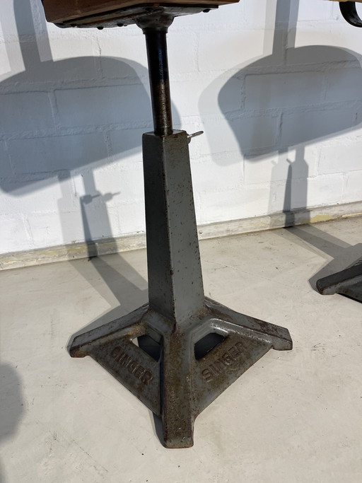 Singer chairs stools vintage industrial