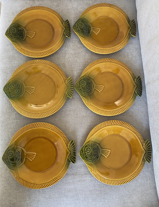 French vintage fish service Vallauris