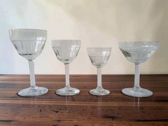 Set di bicchieri Art Déco da 24 pezzi – Bicchieri e caraffe, Crystal, Glass, Art Deco (photo 2 of 9)
