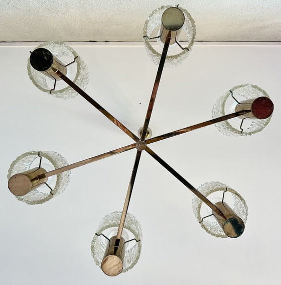 Vintage Kalmar Hanglamp – Kroonluchters, Glass, Brass (photo 6 of 10)