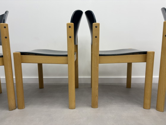 4 x Vintage Kusch & Co Design Stoelen – kusch co, Eetkamerstoelen, Wood (photo 6 of 15)