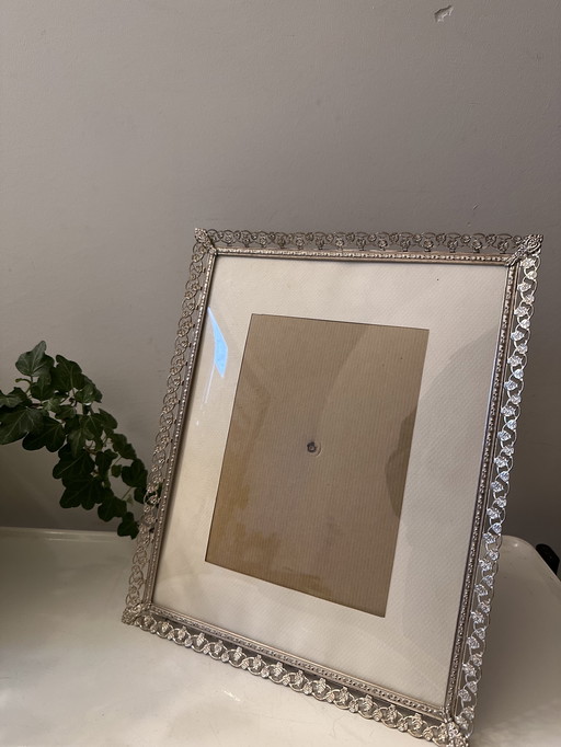 Cornice per foto anni '60 con vetro leggermente curvo