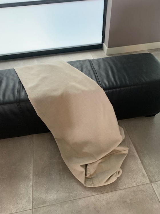 Ottoman, black leather – Side tables (photo 5 of 5)