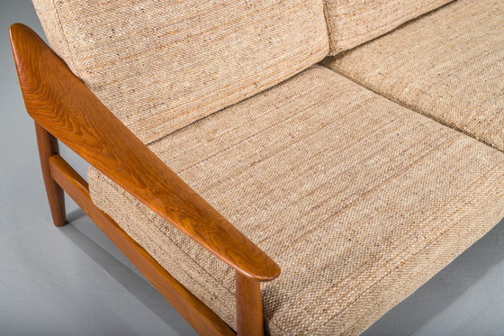 Image 1 of Deense moderne zitset in teakhout van Arne Vodder voor France & Søn, jaren 60, set van 3