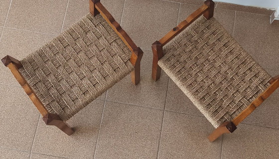 Image 1 of Set di 2 sgabelli (attribuzione) Paolo Buffa.