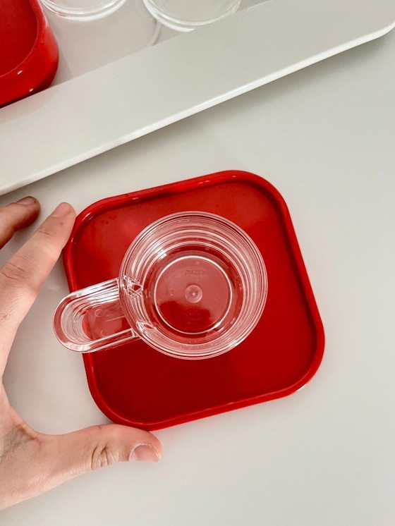 Image 1 of Vintage acryl espressokopjes uit het ruimtetijdperk, Biesse, Italië, jaren 70