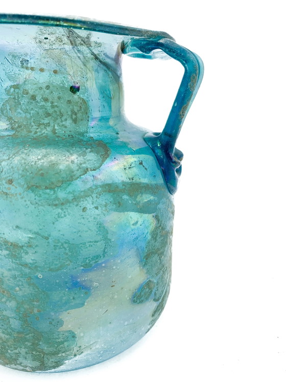 Vaso in vetro Scavo azzurro degli anni '30 – Vasi (photo 5 of 6)