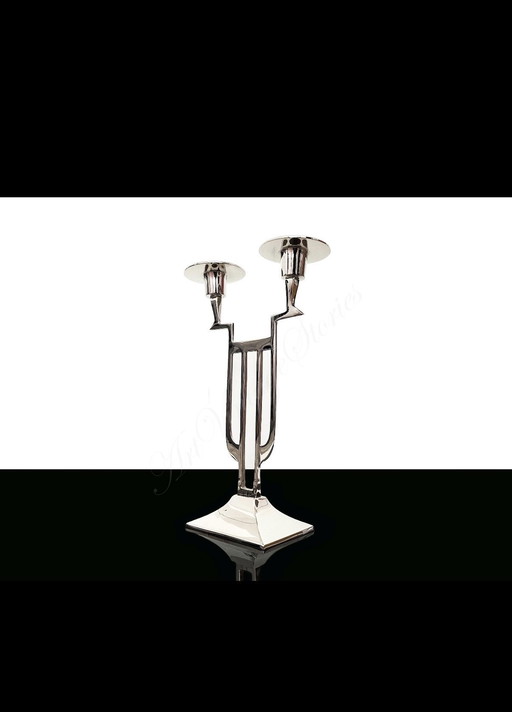 Art-déco-zweiarmige Kandelaber