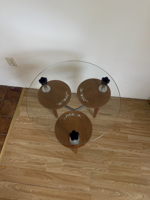 Bořek Šípek Table - Glass, Wood & Mother of Pearl
