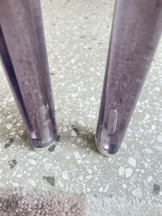 Image 1 of Juego de 4 sillas Casprini de plexiglás morado modelo Tiffany