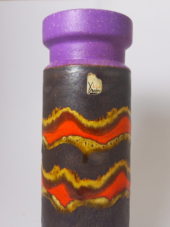 Fat Lava Vase Purple Orange – Ceramic (photo 7 of 8)