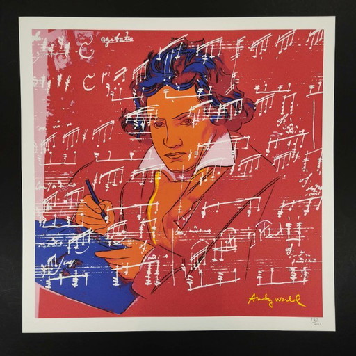 Litografia in edizione limitata "Beethoven" di Andy Warhol, realizzata da CMOA e numerata a matita.