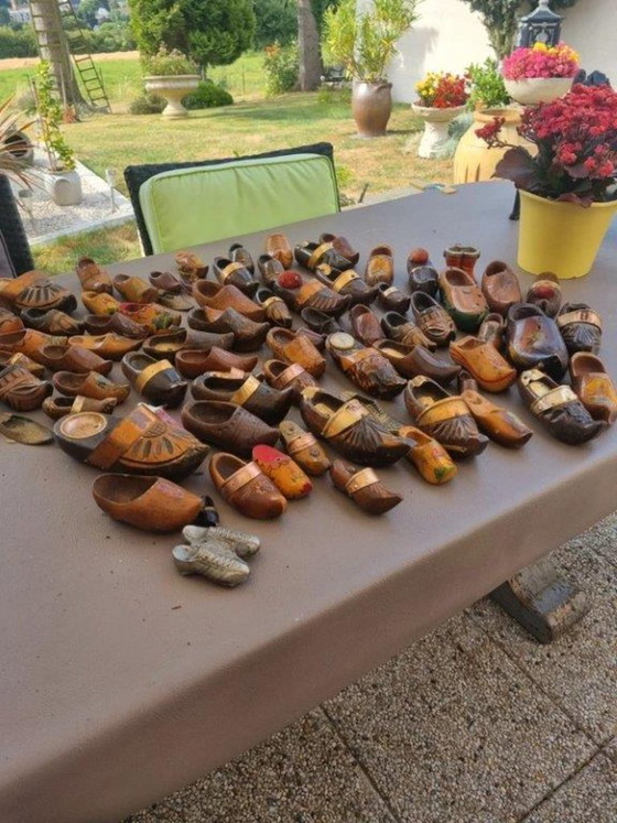 Image 1 of Antieke   miniatuur klompjes  uit  Europa  