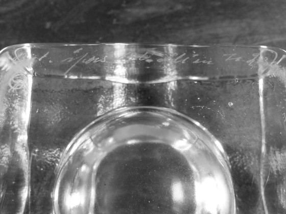 Image 1 of Skulpturaler Aschenbecher aus Klarglas, Modell Puzzle, Design Bertil Vallien, Boda-Åfors, Schweden, ca. 1970