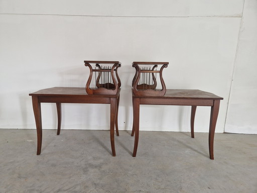 Tables d'appoint Art nouveau en forme de harpe