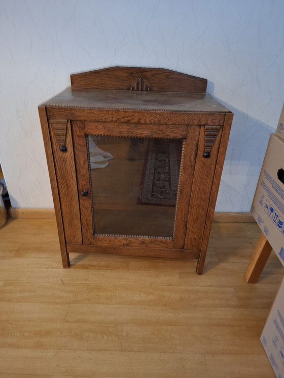 Vetrina antica in legno con anta in vetro, Vetrine, Marrone (foto 4 di 5)