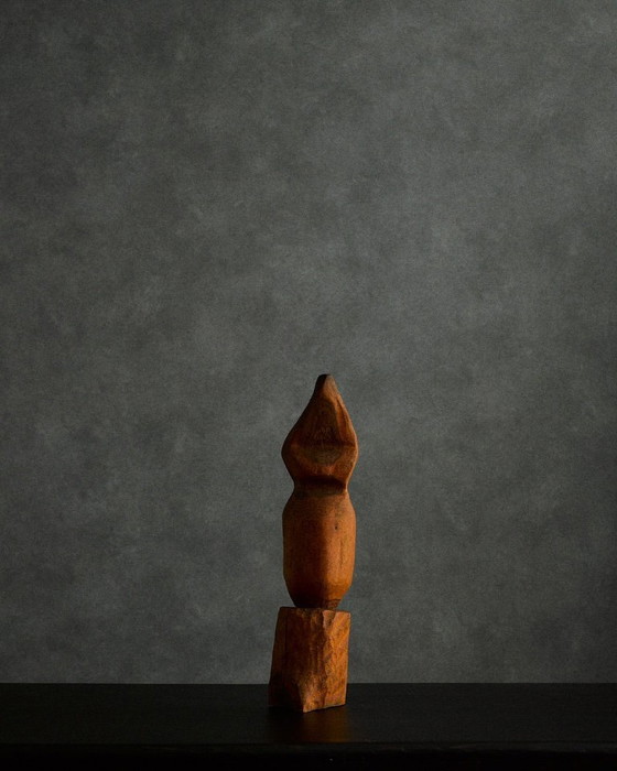 Image 1 of 3 Wooden, Handcarved Sculptures