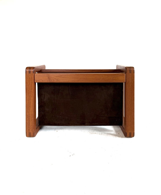 Image 1 of Vintage teak magazine basket, Salling stolefabrik, 1970s