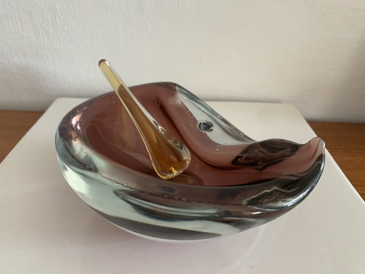 Mid-Century, Murano Summerso Glass, Cigar Ashtray with Pestle, 1960s