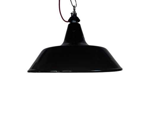 Industriëel - emaille - hanglamp - fabriekslamp - Italie - 90's