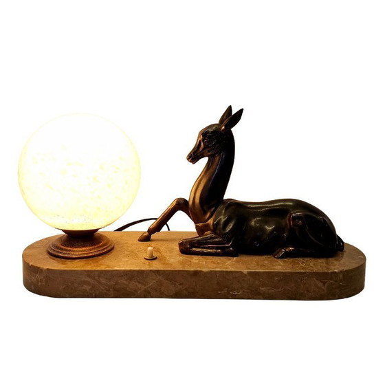 Image 1 of Lampe Art Déco avec cerf