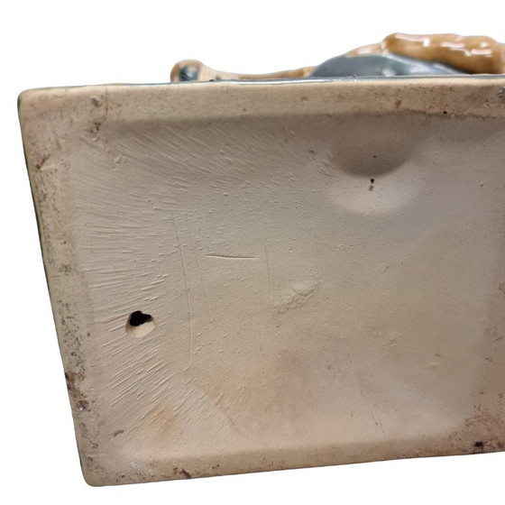 Image 1 of Tavolo vintage in ceramica con piante di cavallo