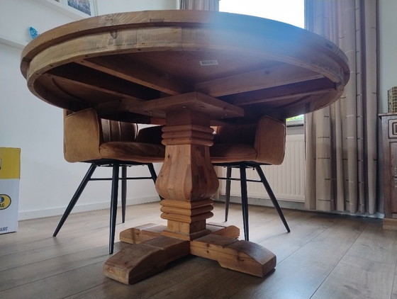 Round Dining Table 135 Cm – Wood (photo 2 of 5)