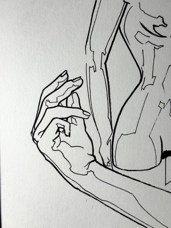 Image 1 of Eugène Eechaut (1928-2019) - framed ink diptych - 1980s, 