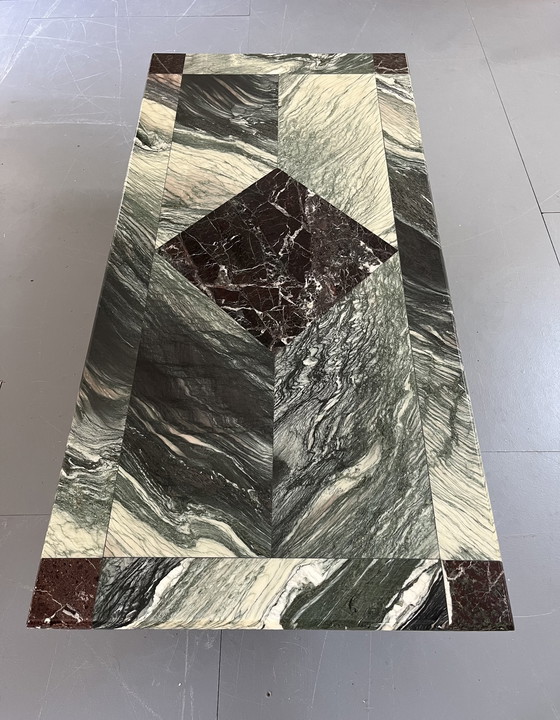 Image 1 of Mesa de centro rectangular de mármol 70s