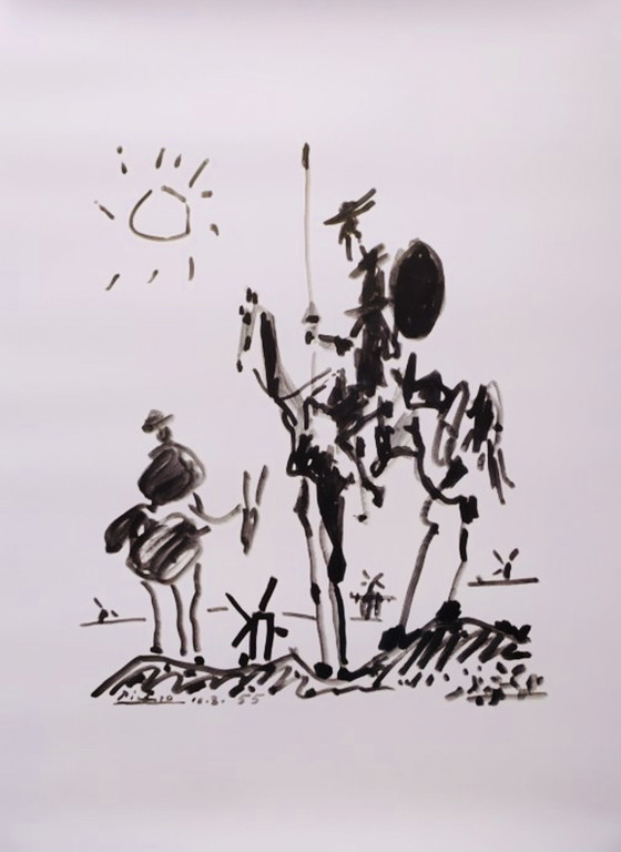 Image 1 of "Don Quijote, 1955" -
(60x80cm) Gesigneerd en gedateerd in de plaat.