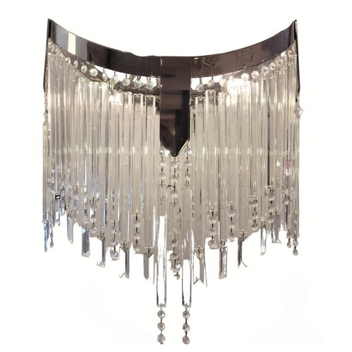 Candelabro / Chandelier cristales, Hollywood Regency, 90’s - Italia