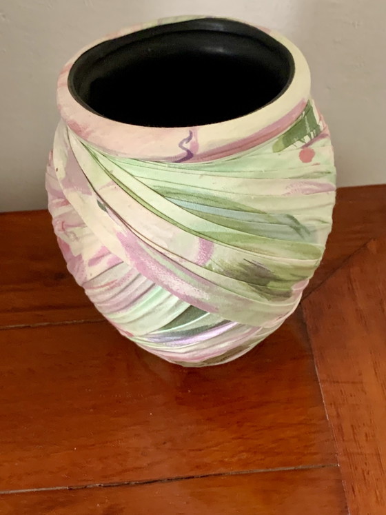 Draped Stoneware Vase by Emilio Robba for Drimmer 80-90s – Drimmer par Robba, Cotton, Ceramic (photo 3 of 11)
