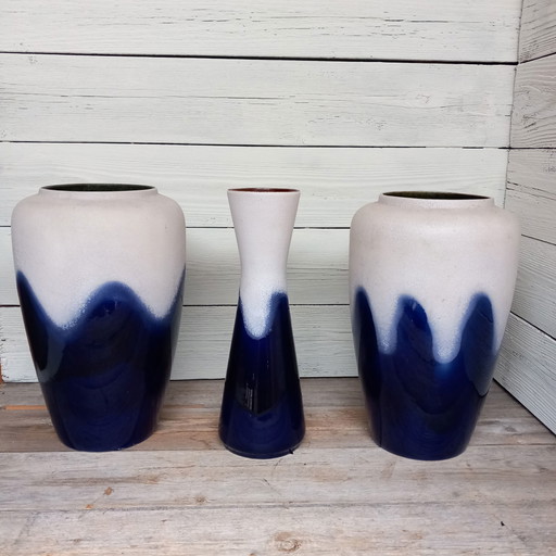 3x Bay keramik vases