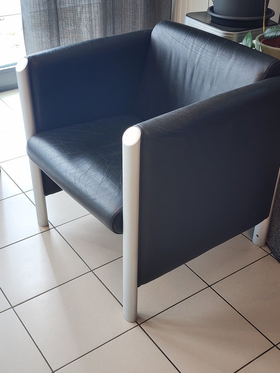 Image 1 of Wilkhahn 830 van Klaus Franck & Werner Sauer - 2-zitsbank + 2 fauteuils (voormalig Europees Parlement)