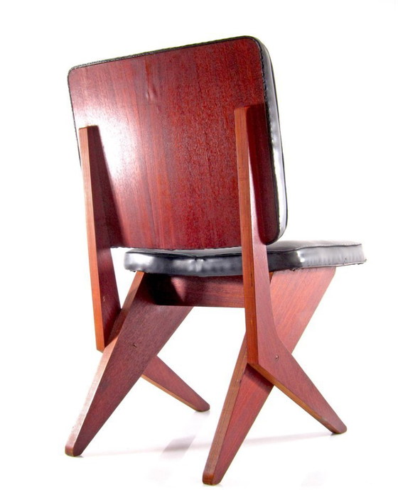 Image 1 of Pastoe FB 18 scissor fifties dining chair by Jan van Grunsven